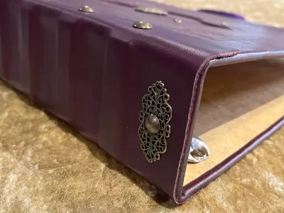 Leather Binder A4 Fantasy 'Triple Godess' Witchcraft, D&D, RPG, Prop, Tome Book Grimoire Blank - Image 2