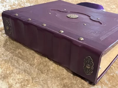 Leather Binder A4 Fantasy 'Triple Godess' Witchcraft, D&D, RPG, Prop, Tome Book Grimoire Blank - Image 4