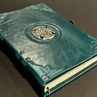Leather Celtic Cross Genuine Leather A5 Journal, Notebook, Tome, Grimoire, Spell Book