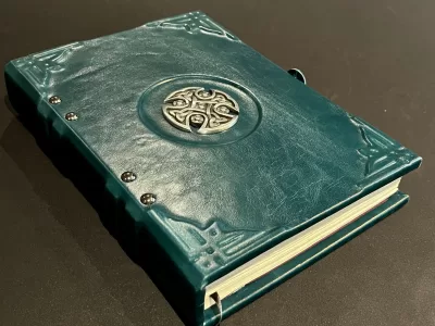 Leather Celtic Cross Genuine Leather A5 Journal, Notebook, Tome, Grimoire, Spell Book