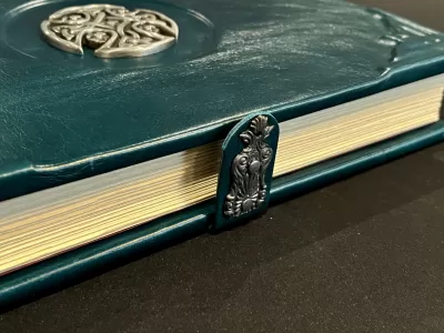 Leather Celtic Cross Genuine Leather A5 Journal, Notebook, Tome, Grimoire, Spell Book - Image 3