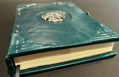 Leather Celtic Cross Genuine Leather A5 Journal, Notebook, Tome, Grimoire, Spell Book - Image 5