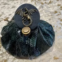 Leather Dice Bag Pouch for Dungeons and Dragons, RPG and Cosplay Larping Fantasy- LARGE
