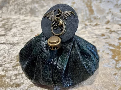 Leather Dice Bag Pouch for Dungeons and Dragons, RPG and Cosplay Larping Fantasy- LARGE - Image 3