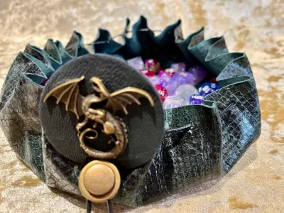 Leather Dice Bag Pouch for Dungeons and Dragons, RPG and Cosplay Larping Fantasy- LARGE - Image 6