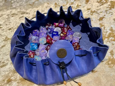 Leather Dice Bag Pouch for Dungeons and Dragons, RPG and Cosplay Larping Fantasy- LARGE - Image 8