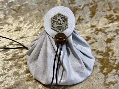 Leather Dice Bag Pouch for Dungeons and Dragons, RPG and Cosplay Larping Fantasy- LARGE - Image 3