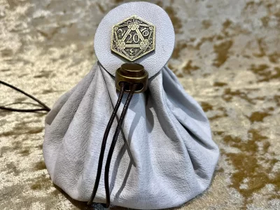 Leather Dice Bag Pouch for Dungeons and Dragons, RPG and Cosplay Larping Fantasy- LARGE - Image 4