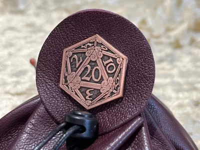 Leather Dice Bag Pouch for Dungeons and Dragons, RPG and Cosplay Larping Fantasy- REGULAR - Image 2