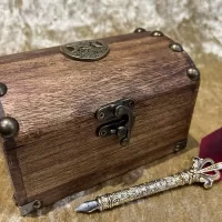 Triple Goddess Fantasy Wooden DND Dice Chest and DnD Dice Box for Dungeons and Dragons Gift Witchcraft