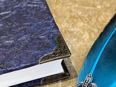Witchcraft Triple Moon Goddess Notebook Journal Vegan Leather Look with Gold Shimmer Tree of Life Diary gift for Dnd and Pathfinder Notes - Image 6