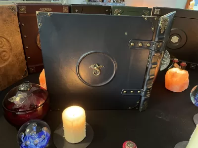 DM Screen Book Crit D20 Coin Story Book Genuine Leather Tome Dungeon Master DM Screen GM Screen Game Master Screen - Image 10