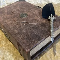 Book Box | Fantasy RPG | Dungeons and Dragons | Witchcraft | Genuine Leather | Celtic Triquetra | Dice | Accessory Holder | Christmas gift