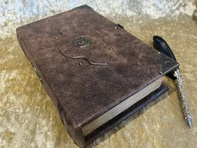 Book Box | Fantasy RPG | Dungeons and Dragons | Witchcraft | Genuine Leather | Celtic Triquetra | Dice | Accessory Holder | Christmas gift - Image 2