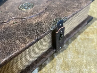 Book Box | Fantasy RPG | Dungeons and Dragons | Witchcraft | Genuine Leather | Celtic Triquetra | Dice | Accessory Holder | Christmas gift - Image 3