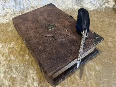 Book Box | Fantasy RPG | Dungeons and Dragons | Witchcraft | Genuine Leather | Celtic Triquetra | Dice | Accessory Holder | Christmas gift - Image 7