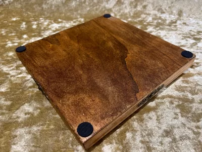 Dice Tray Dark Wood, Rubber Fabric inlay, Dice Rolling Tray for Dungeons and Dragons. Wooden DM Gift for DnD - Image 8
