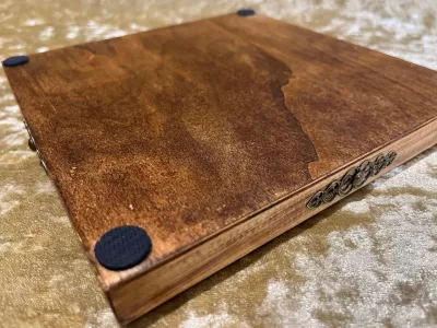 Dice Tray Dark Wood, Rubber Fabric inlay, Dice Rolling Tray for Dungeons and Dragons. Wooden DM Gift for DnD - Image 9