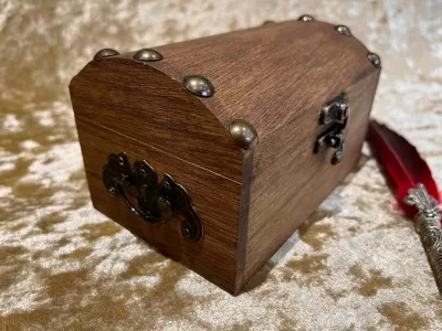 Fantasy Wooden DND Dice Chest and DnD Dice Box for Dungeons and Dragons Gift - Image 2
