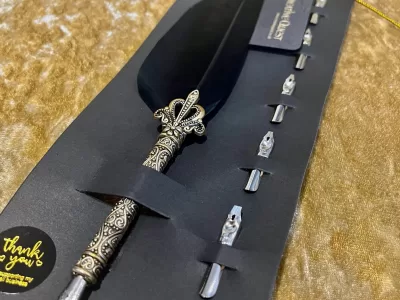 Feather Pen Fountain Calligraphy Antique Craft Supply for RPG Games like Dungeons and Dragons and Pathfinder. DnD Gifts RPG Gift