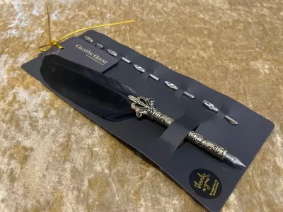 Feather Pen Fountain Calligraphy Antique Craft Supply for RPG Games like Dungeons and Dragons and Pathfinder. DnD Gifts RPG Gift - Image 3