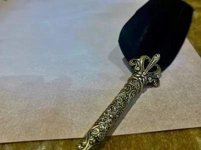 Feather Pen Fountain Calligraphy Antique Craft Supply for RPG Games like Dungeons and Dragons and Pathfinder. DnD Gifts RPG Gift - Image 4