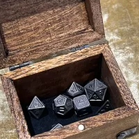 Chest with mini metal Polyhedral Dice | Games like Dungeons and Dragons, Pathfinder, Gifts RPG
