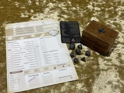 Chest with mini metal Polyhedral Dice | Games like Dungeons and Dragons, Pathfinder, Gifts RPG - Image 5