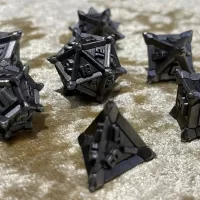 Dice Dungeons and Dragons DnD Poly ‘Depth Charger’ metal dice  for RPG Games like DnD and Pathfinder great Gifts for RPG games