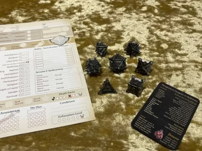 Dice Dungeons and Dragons DnD Poly ‘Depth Charger’ metal dice  for RPG Games like DnD and Pathfinder great Gifts for RPG games - Image 3