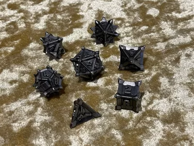 Dice Dungeons and Dragons DnD Poly ‘Depth Charger’ metal dice  for RPG Games like DnD and Pathfinder great Gifts for RPG games - Image 4