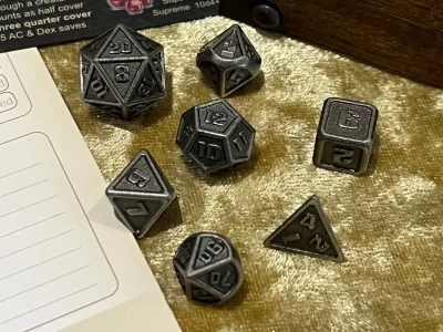 Mini metal Polyhedral Dice | 10mm | Games like Dungeons and Dragons, Pathfinder, Gifts RPG - Image 2