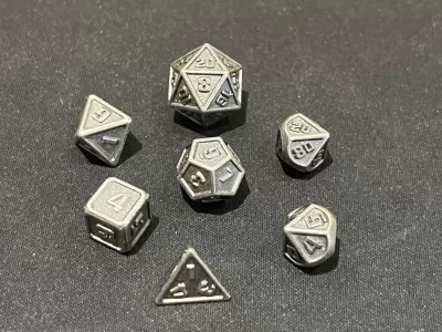 Mini metal Polyhedral Dice | 10mm | Games like Dungeons and Dragons, Pathfinder, Gifts RPG - Image 3