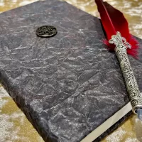 Tree of Life Notebook | Journal | Grimoire | Vegan Leather Look | Gold Shimmer Diary | Gift for Dnd | Pathfinder Present | Witchcraft