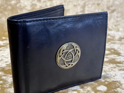 D20 Wallet Mens Black Leather with Coin Pouch DnD Gift for Dungeons and Dragons fans - Image 4