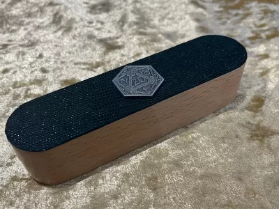 Dice Vault | Dungeons and Dragons | Silver D20 | Purple Dragon Scale leather on lid | DnD | Dungeon Gifts RPG Gift - Image 2