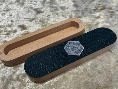 Dice Vault | Dungeons and Dragons | Silver D20 | Purple Dragon Scale leather on lid | DnD | Dungeon Gifts RPG Gift - Image 3