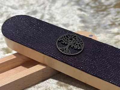 Dice Vault | Dungeons and Dragons | Tree of Life | Purple Dragon Scale leather on lid | DnD | Dungeon Gifts RPG Gift