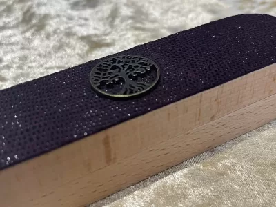Dice Vault | Dungeons and Dragons | Tree of Life | Purple Dragon Scale leather on lid | DnD | Dungeon Gifts RPG Gift - Image 2
