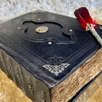 Celtic Leather Notebook  |  Tome  |  Grimoire  |  Spell Book - A4 LARGE  |  Fantasy DnD  |  Witchcraft  |  blank with Deckled Parchment