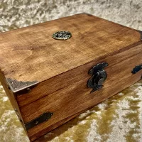 Chest Dungeons and Dragons Chest with metal Celtic RPG box and DnD Dice Box