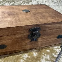 Chest Dungeons and Dragons Chest with metal D20 RPG box and DnD Dice Box