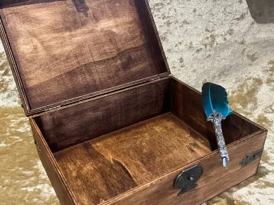 Chest Dungeons and Dragons Chest with metal D20 RPG box and DnD Dice Box - Image 10