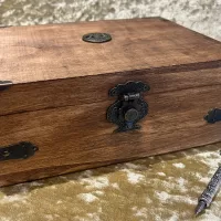 Chest Dungeons and Dragons Chest with metal Triple Goddess RPG box and DnD Dice Box