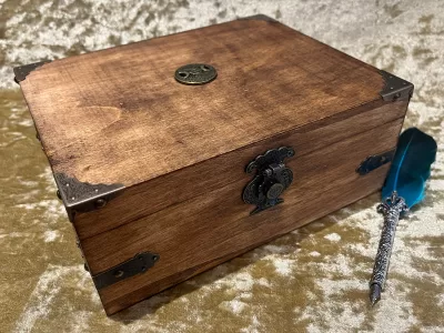 Chest Dungeons and Dragons Chest with metal Triple Goddess RPG box and DnD Dice Box - Image 2