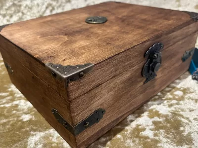 Chest Dungeons and Dragons Chest with metal Triple Goddess RPG box and DnD Dice Box - Image 5