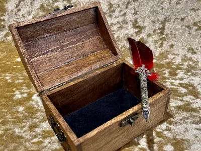 Custom D20 Chest | Fantasy | Wooden | DND Dice | DnD Dice  | Box for Dungeons and Dragons | DnD Gift - Image 4