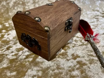Custom D20 Chest | Fantasy | Wooden | DND Dice | DnD Dice  | Box for Dungeons and Dragons | DnD Gift - Image 5