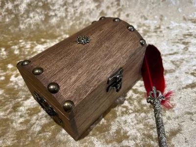 Custom D20 Chest | Fantasy | Wooden | DND Dice | DnD Dice  | Box for Dungeons and Dragons | DnD Gift - Image 6