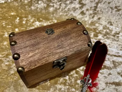 Custom D20 Chest | Fantasy | Wooden | DND Dice | DnD Dice  | Box for Dungeons and Dragons | DnD Gift - Image 7